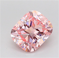 Picture of Lab Grown Diamond 1.93 Carats, CUSHION MODIFIED with  Cut, Fancy Intense Pink Color, VVS2 Clarity and Certified by IGI