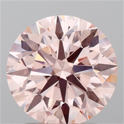 Picture of Lab Grown Diamond 2.07 Carats, Round with Very Good Cut, Fancy Pink Color, VS1 Clarity and Certified by IGI