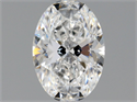 Natural Diamond 0.55 Carats, Oval with  Cut, E Color, IF Clarity and Certified by GIA