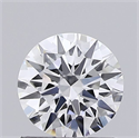Lab Grown Diamond 1.01 Carats, Round with Ideal Cut, D Color, VVS2 Clarity and Certified by IGI