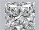 Natural Diamond 0.80 Carats, Princess with  Cut, H Color, VVS2 Clarity and Certified by GIA