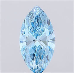 Picture of Lab Grown Diamond 3.01 Carats, Marquise with  Cut, Fancy Vivid Blue Color, VS1 Clarity and Certified by IGI
