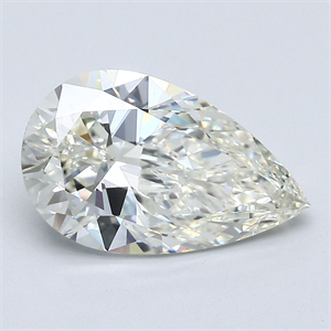 Picture of Natural Diamond 3.01 Carats, Pear with  Cut, J Color, VS2 Clarity and Certified by GIA