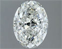 Natural Diamond 1.50 Carats, Oval with  Cut, H Color, VVS2 Clarity and Certified by GIA