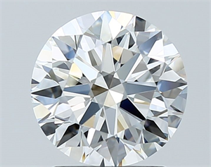 Picture of Natural Diamond 1.70 Carats, Round with Excellent Cut, H Color, VVS2 Clarity and Certified by GIA