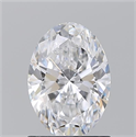 Natural Diamond 1.21 Carats, Oval with  Cut, D Color, SI2 Clarity and Certified by GIA