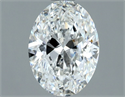 Natural Diamond 1.20 Carats, Oval with  Cut, G Color, VS2 Clarity and Certified by GIA