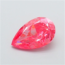Picture of Lab Grown Diamond 1.78 Carats, Pear with  Cut, Fancy Vivid Pink Color, VVS2 Clarity and Certified by IGI