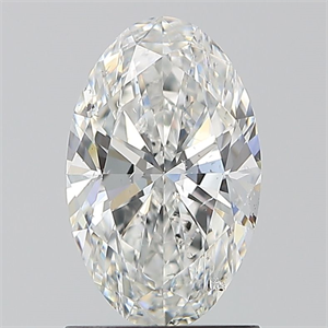 Picture of Natural Diamond 1.30 Carats, Oval with  Cut, E Color, SI2 Clarity and Certified by GIA
