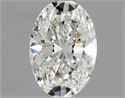 Natural Diamond 0.71 Carats, Oval with  Cut, H Color, VVS1 Clarity and Certified by GIA