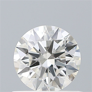 Picture of Natural Diamond 0.52 Carats, Round with Excellent Cut, G Color, VS2 Clarity and Certified by GIA
