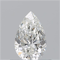 Natural Diamond 0.50 Carats, Pear with  Cut, H Color, VVS1 Clarity and Certified by GIA