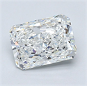 Natural Diamond 1.50 Carats, Radiant with  Cut, F Color, VS2 Clarity and Certified by GIA