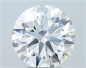 Diamante Natural 3.01 quilates, Redondo , Color D, claridad SI1 y certificado GIA