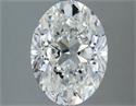 Natural Diamond 2.52 Carats, Oval with  Cut, H Color, SI2 Clarity and Certified by GIA