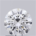 Lab Grown Diamond 1.01 Carats, Round with Excellent Cut, D Color, VVS2 Clarity and Certified by IGI