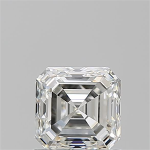 Picture of Natural Diamond 1.01 Carats, Asscher with  Cut, H Color, IF Clarity and Certified by GIA