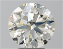 Natural Diamond 4.07 Carats, Round with Excellent Cut, L Color, VS2 Clarity and Certified by GIA
