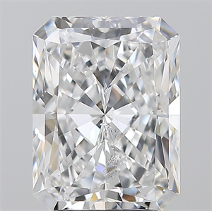 Picture of Natural Diamond 3.55 Carats, Radiant with  Cut, D Color, SI2 Clarity and Certified by GIA