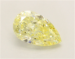 Picture of Lab Grown Diamond 3.23 Carats, Pear with  Cut, Fancy Yellow Color, VS1 Clarity and Certified by IGI