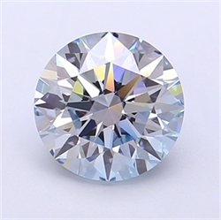Picture of Lab Grown Diamond 2.39 Carats, Round with Ideal Cut, Fancy Intense Blue Color, VS1 Clarity and Certified by IGI