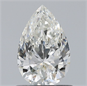 Natural Diamond 0.80 Carats, Pear with  Cut, H Color, VVS2 Clarity and Certified by GIA