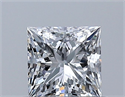 Natural Diamond 0.50 Carats, Princess with  Cut, E Color, VVS1 Clarity and Certified by GIA