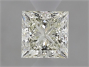 Natural Diamond 0.51 Carats, Princess with  Cut, J Color, VVS2 Clarity and Certified by IGI