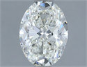 Natural Diamond 1.70 Carats, Oval with  Cut, I Color, VVS1 Clarity and Certified by IGI