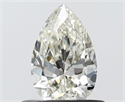 Natural Diamond 0.50 Carats, Pear with  Cut, J Color, VS1 Clarity and Certified by IGI