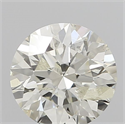 Natural Diamond 0.72 Carats, Round with Excellent Cut, L Color, I1 Clarity and Certified by IGI