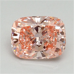 Picture of Lab Grown Diamond 1.52 Carats, CUSHION MODIFIED with  Cut, Fancy Vivid Pink Color, VS2 Clarity and Certified by IGI