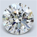 Natural Diamond 3.01 Carats, Round with Excellent Cut, J Color, SI2 Clarity and Certified by GIA