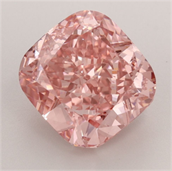 Picture of Lab Grown Diamond 4.37 Carats, CUSHION MODIFIED with  Cut, Fancy Vivid Pink Color, VS1 Clarity and Certified by IGI