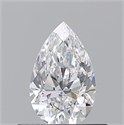 Natural Diamond 0.50 Carats, Pear with  Cut, D Color, SI1 Clarity and Certified by GIA
