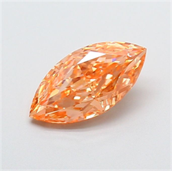 Picture of Lab Grown Diamond 1.34 Carats, Marquise with  Cut, Fancy Vivid Pink Color, VVS2 Clarity and Certified by IGI