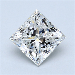 Picture of Natural Diamond 3.04 Carats, Princess with  Cut, E Color, VS2 Clarity and Certified by GIA