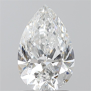 Picture of Natural Diamond 1.50 Carats, Pear with  Cut, E Color, SI1 Clarity and Certified by GIA