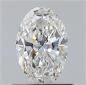 Natural Diamond 0.71 Carats, Oval with  Cut, F Color, VS1 Clarity and Certified by GIA