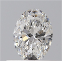 Natural Diamond 0.40 Carats, Oval with  Cut, F Color, SI1 Clarity and Certified by GIA
