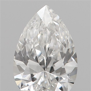 Picture of Natural Diamond 0.18 Carats, Pear with  Cut, F Color, SI2 Clarity and Certified by IGI