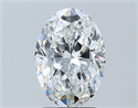 Natural Diamond 2.01 Carats, Oval with  Cut, E Color, SI2 Clarity and Certified by GIA