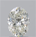 Natural Diamond 1.51 Carats, Oval with  Cut, J Color, SI1 Clarity and Certified by GIA