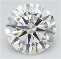Lab Grown Diamond 2.50 Carats, Round with Ideal Cut, D Color, IF Clarity and Certified by IGI