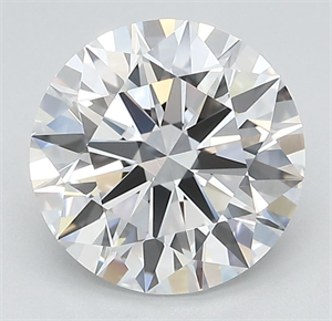 Picture of Lab Grown Diamond 2.50 Carats, Round with Ideal Cut, D Color, IF Clarity and Certified by IGI