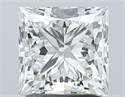 Natural Diamond 2.02 Carats, Princess with  Cut, H Color, SI1 Clarity and Certified by GIA