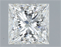 Natural Diamond 0.74 Carats, Princess with  Cut, H Color, VVS2 Clarity and Certified by GIA