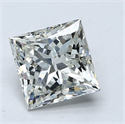 Natural Diamond 1.61 Carats, Princess with  Cut, I Color, SI2 Clarity and Certified by GIA