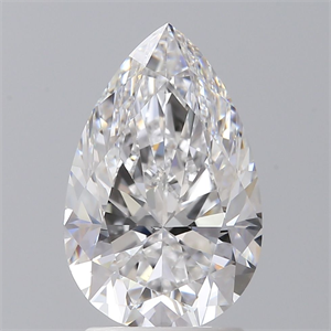 Picture of Natural Diamond 2.00 Carats, Pear with  Cut, D Color, VS2 Clarity and Certified by GIA