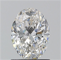 Natural Diamond 1.03 Carats, Oval with  Cut, F Color, VVS1 Clarity and Certified by GIA
